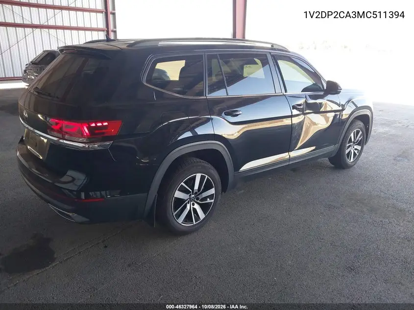 2021 VOLKSWAGEN ATLAS VIN 1V2DP2CA3MC511394 — фото 4