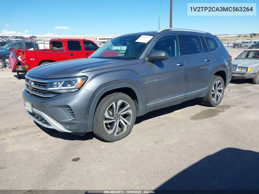 2021 VOLKSWAGEN ATLAS VIN 1V2TP2CA3MC563264 — фото 2