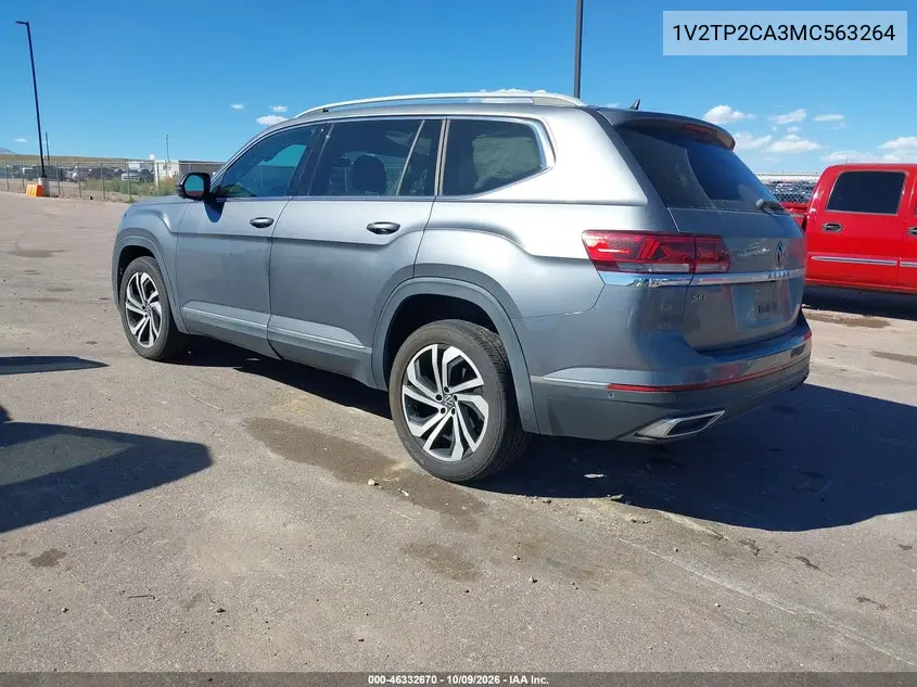 2021 VOLKSWAGEN ATLAS VIN 1V2TP2CA3MC563264 — фото 3