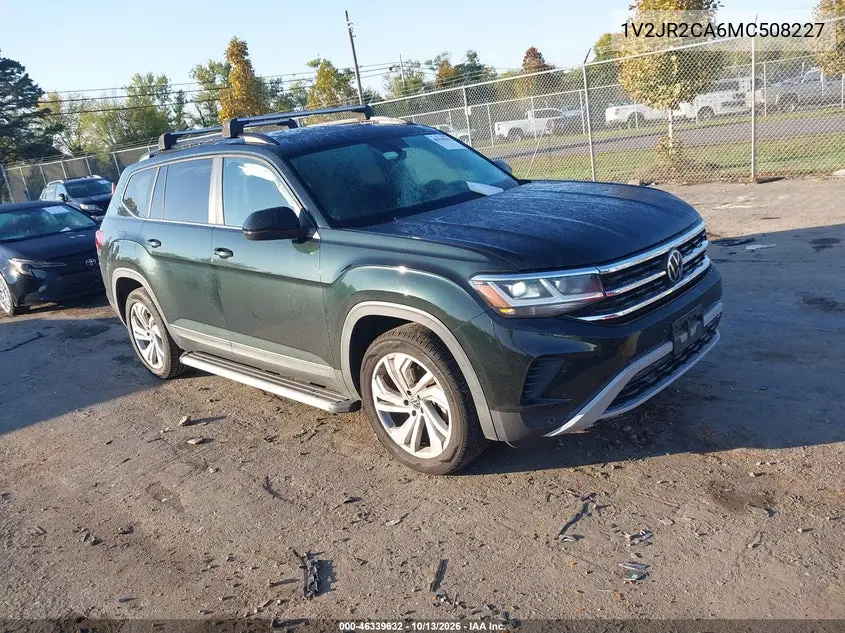 VOLKSWAGEN ATLAS 2021, VIN 1V2JR2CA6MC508227