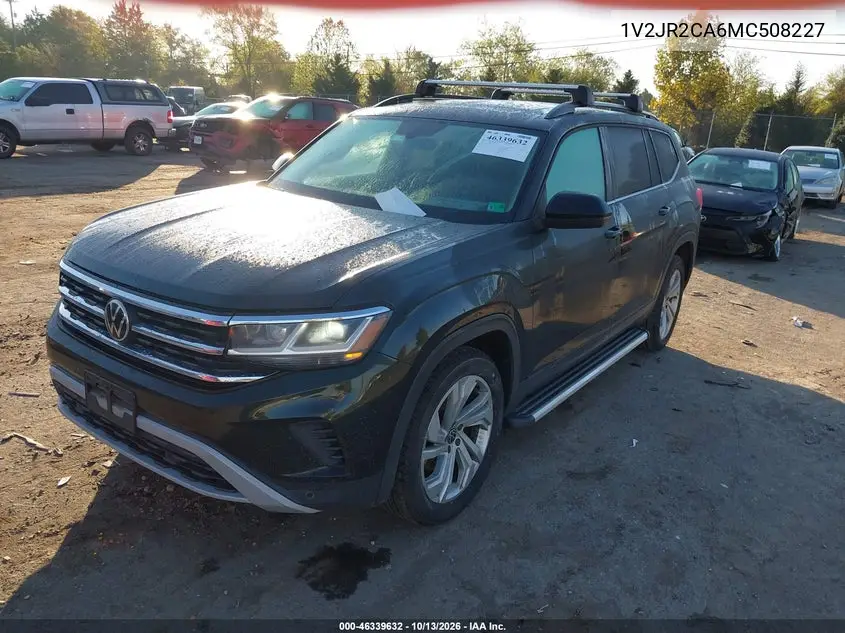 2021 VOLKSWAGEN ATLAS VIN 1V2JR2CA6MC508227 — фото 2