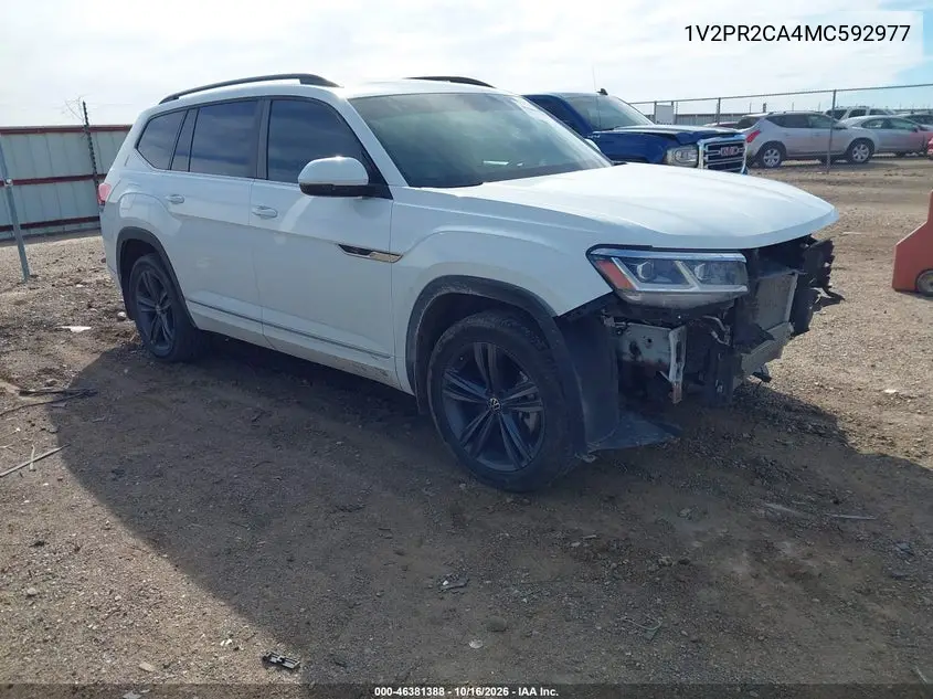 VOLKSWAGEN ATLAS 2021, VIN 1V2PR2CA4MC592977