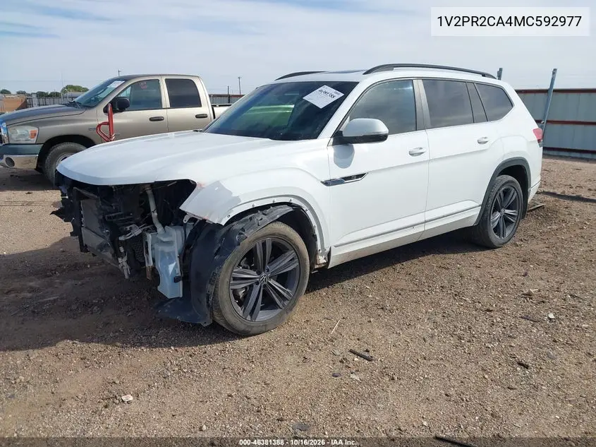 2021 VOLKSWAGEN ATLAS VIN 1V2PR2CA4MC592977 — фото 2