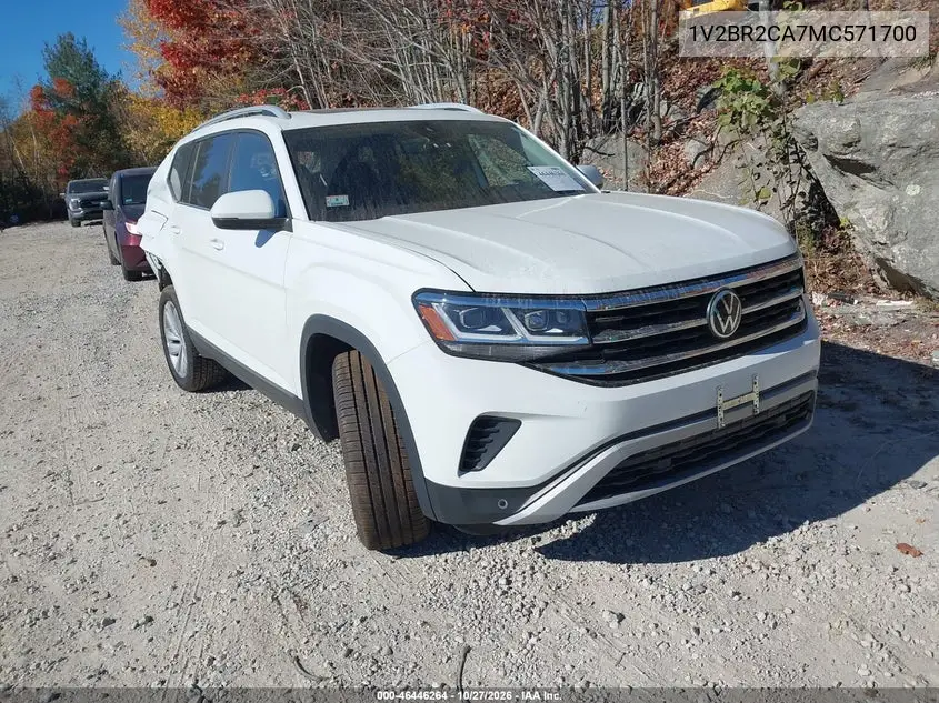 VOLKSWAGEN ATLAS 2021, VIN 1V2BR2CA7MC571700