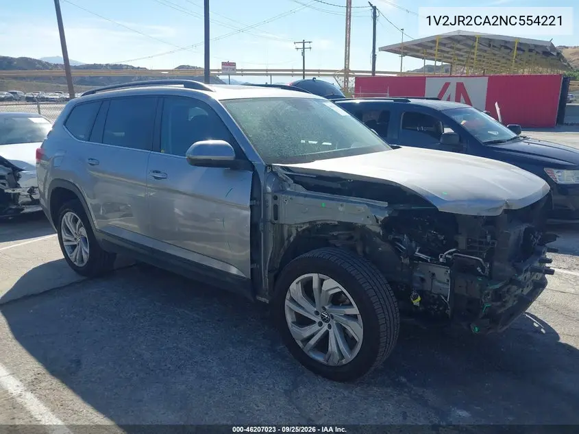 VOLKSWAGEN ATLAS 2022, VIN 1V2JR2CA2NC554221