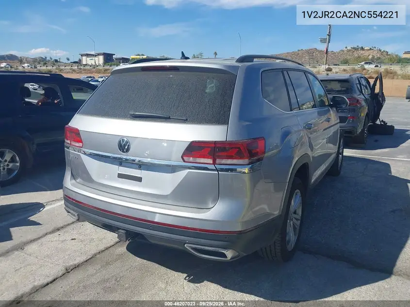 2022 VOLKSWAGEN ATLAS VIN 1V2JR2CA2NC554221 — фото 4