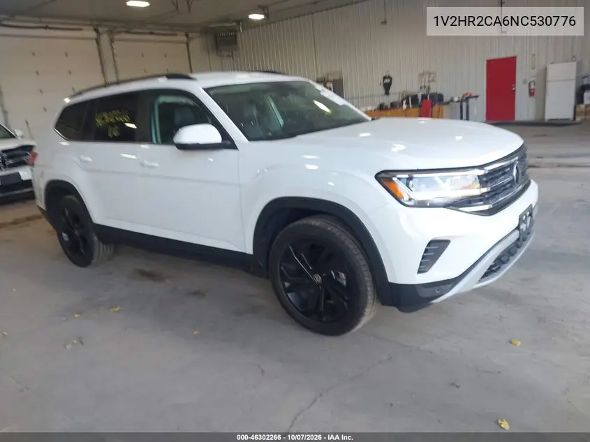 VOLKSWAGEN ATLAS 2022, VIN 1V2HR2CA6NC530776