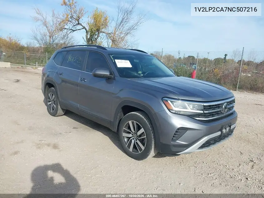VOLKSWAGEN ATLAS 2022, VIN 1V2LP2CA7NC507216