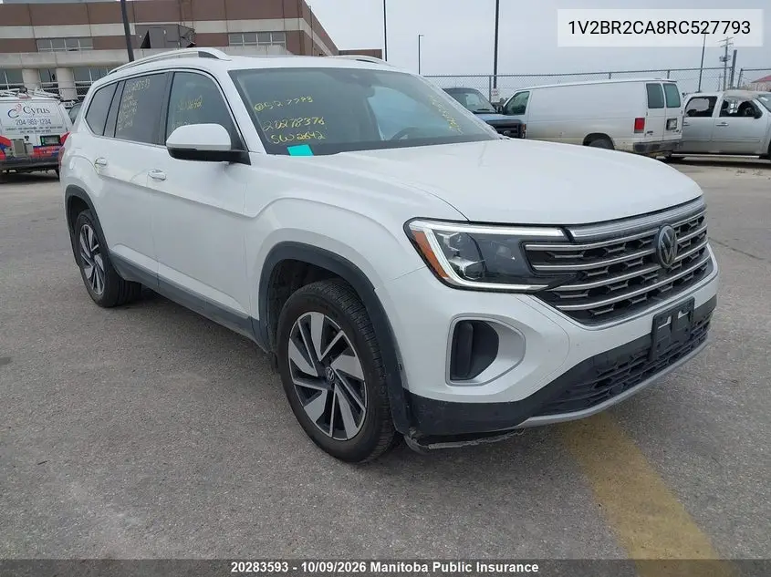 VOLKSWAGEN ATLAS 2024, VIN 1V2BR2CA8RC527793