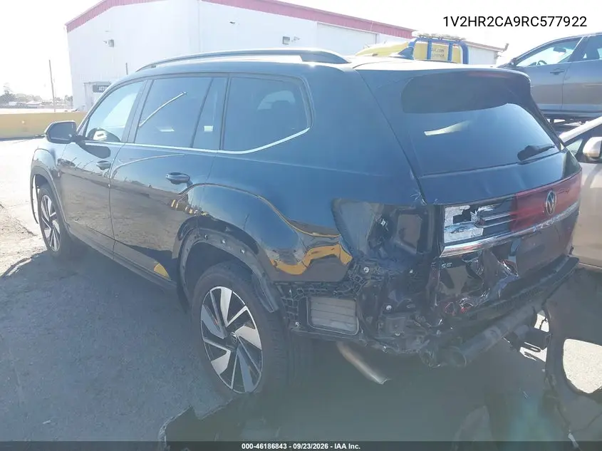2024 VOLKSWAGEN ATLAS VIN 1V2HR2CA9RC577922 — фото 3