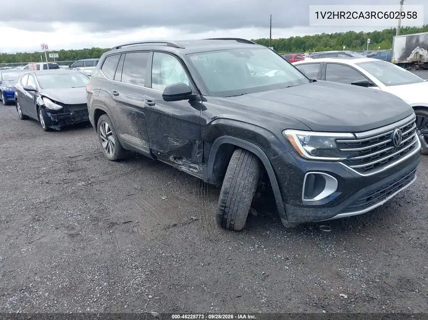 VOLKSWAGEN ATLAS 2024, VIN 1V2HR2CA3RC602958