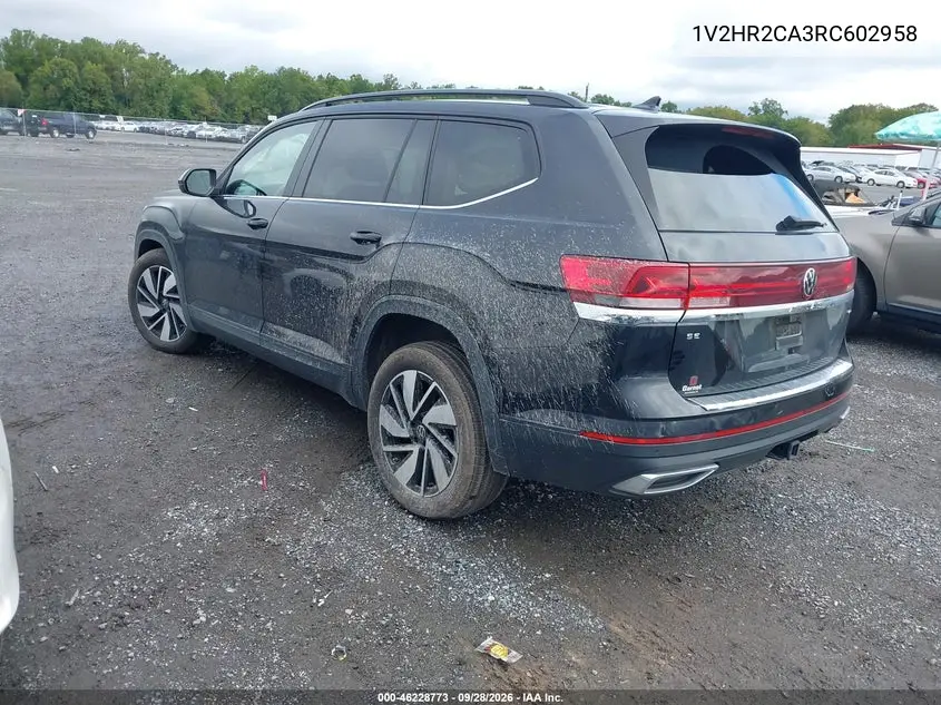 2024 VOLKSWAGEN ATLAS VIN 1V2HR2CA3RC602958 — фото 3