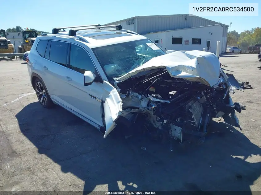 VOLKSWAGEN ATLAS 2024, VIN 1V2FR2CA0RC534500