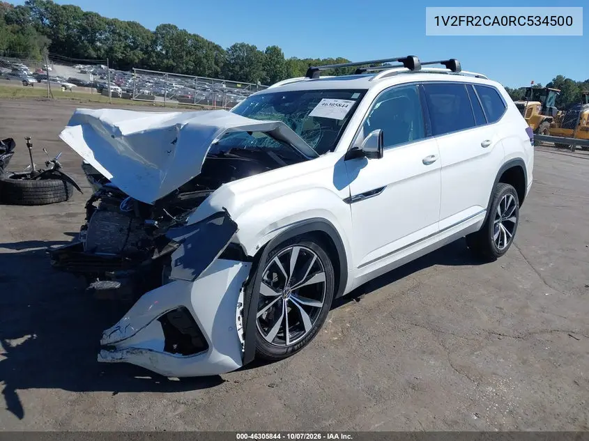 2024 VOLKSWAGEN ATLAS VIN 1V2FR2CA0RC534500 — фото 2