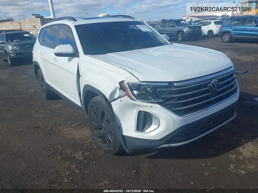 VOLKSWAGEN ATLAS 2024, VIN 1V2KR2CA6RC521586
