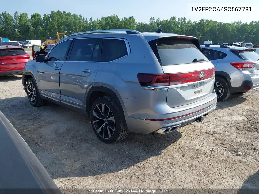 2025 VOLKSWAGEN ATLAS VIN 1V2FR2CA4SC567781 — фото 11
