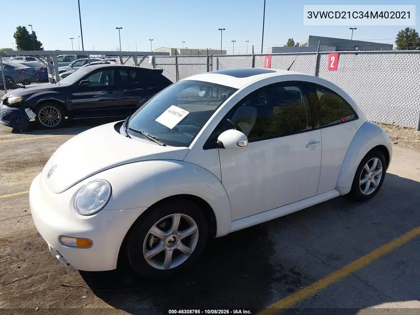 2004 VOLKSWAGEN BEETLE VIN 3VWCD21C34M402021 — фото 2
