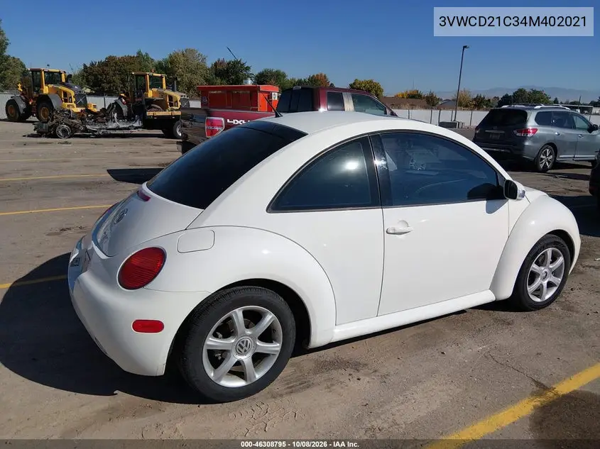 2004 VOLKSWAGEN BEETLE VIN 3VWCD21C34M402021 — фото 4
