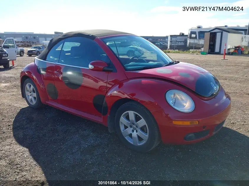 VOLKSWAGEN BEETLE 2007, VIN 3VWRF21Y47M404624