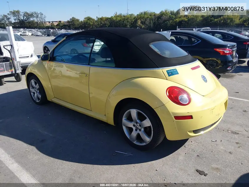 2007 VOLKSWAGEN BEETLE VIN 3VWSG31Y37M400875 — фото 3