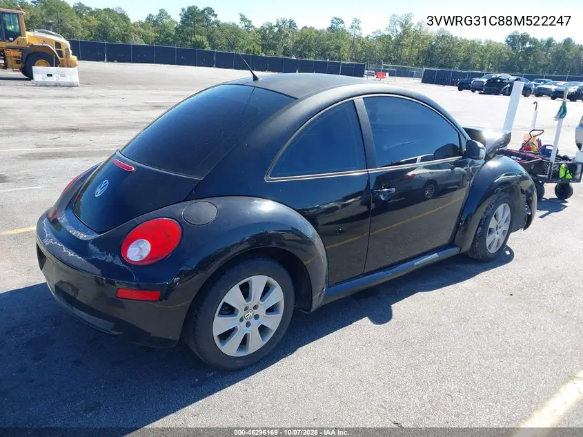 2008 VOLKSWAGEN BEETLE VIN 3VWRG31C88M522247 — фото 4