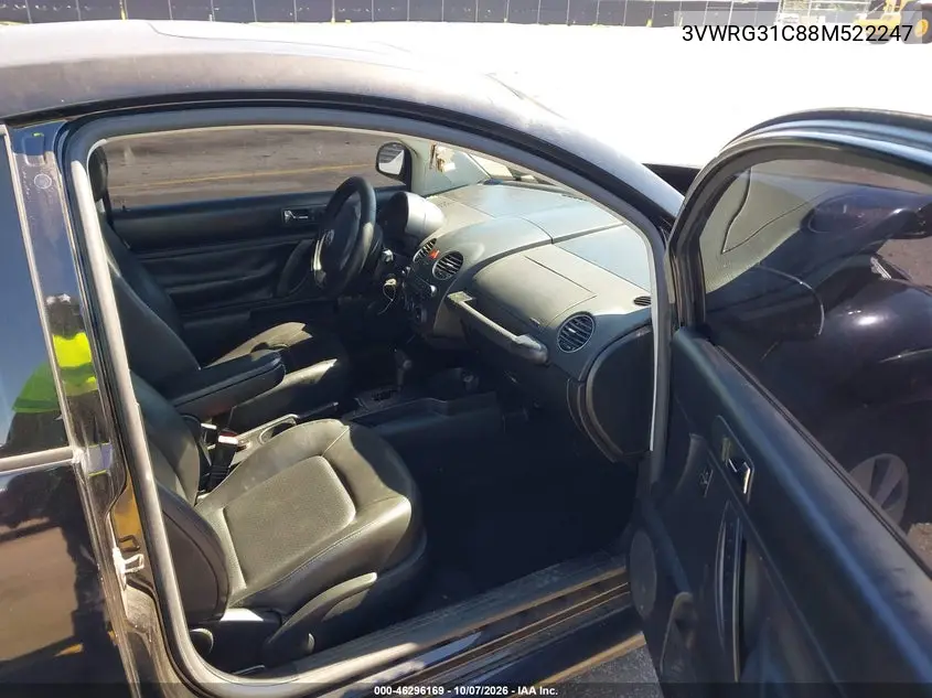 2008 VOLKSWAGEN BEETLE VIN 3VWRG31C88M522247 — фото 5
