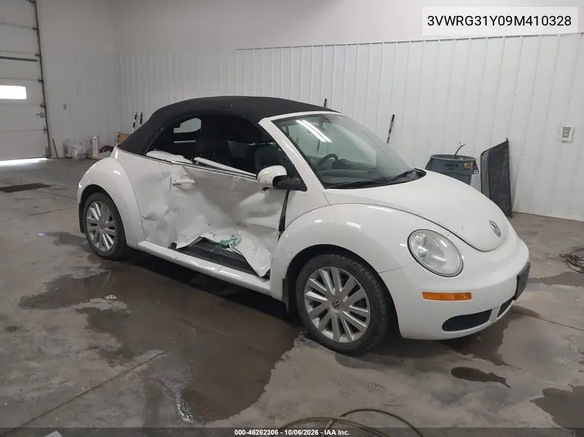 VOLKSWAGEN BEETLE 2009, VIN 3VWRG31Y09M410328