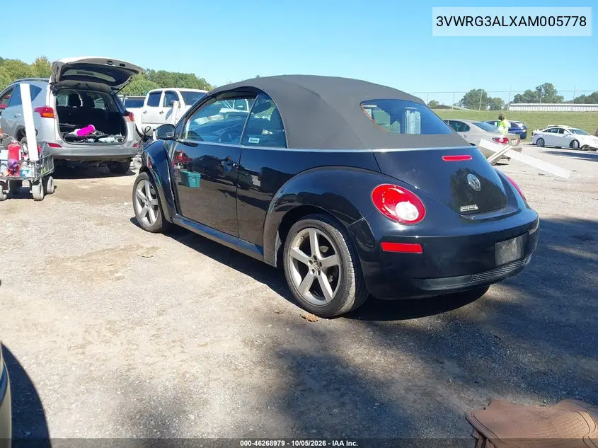 2010 VOLKSWAGEN BEETLE VIN 3VWRG3ALXAM005778 — фото 3