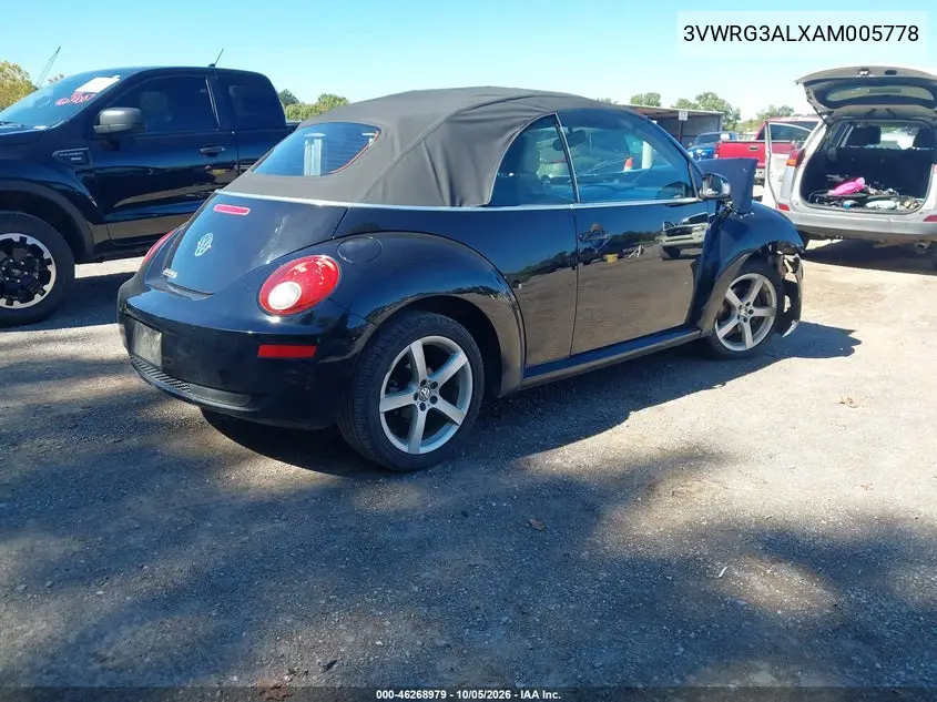 2010 VOLKSWAGEN BEETLE VIN 3VWRG3ALXAM005778 — фото 4