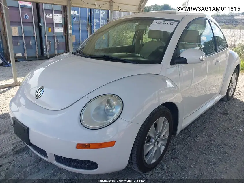2010 VOLKSWAGEN BEETLE VIN 3VWRW3AG1AM011815 — фото 2