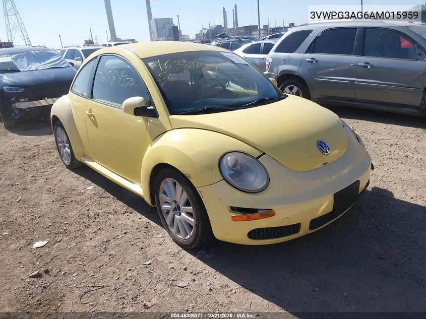 VOLKSWAGEN BEETLE 2010, VIN 3VWPG3AG6AM015959