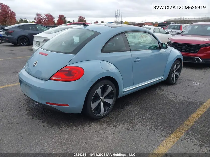 2012 VOLKSWAGEN BEETLE VIN 3VWJX7AT2CM625919 — фото 4