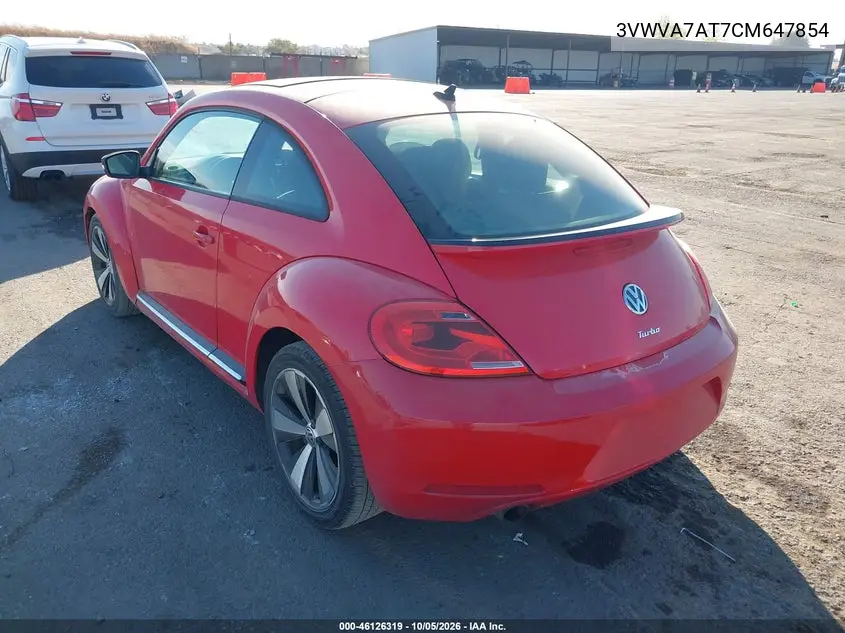 2012 VOLKSWAGEN BEETLE VIN 3VWVA7AT7CM647854 — фото 3