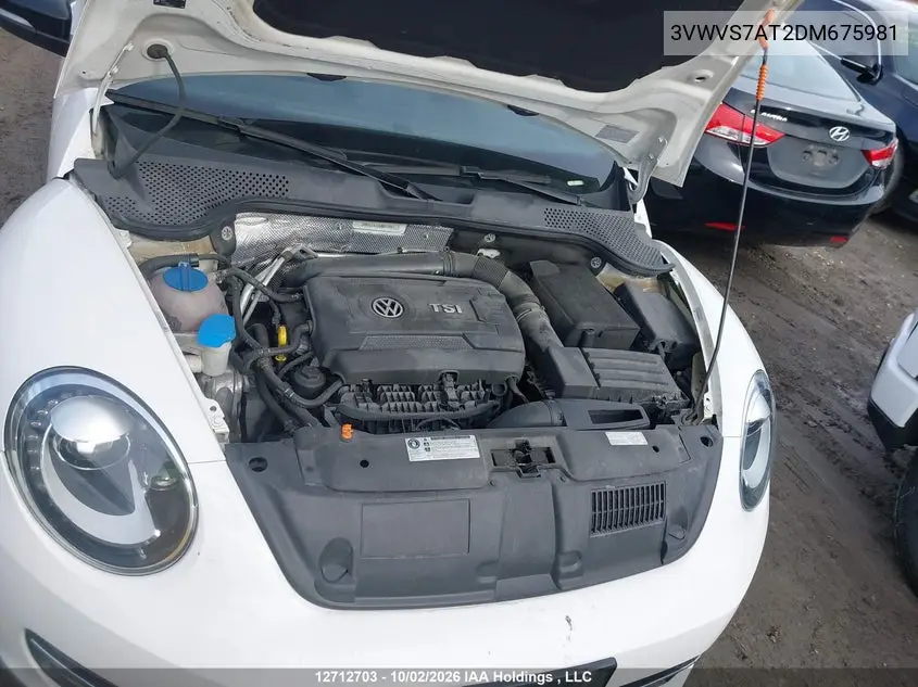 2013 VOLKSWAGEN BEETLE VIN 3VWVS7AT2DM675981 — фото 10