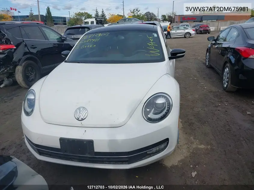 2013 VOLKSWAGEN BEETLE VIN 3VWVS7AT2DM675981 — фото 12