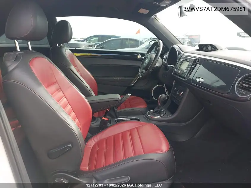 2013 VOLKSWAGEN BEETLE VIN 3VWVS7AT2DM675981 — фото 5