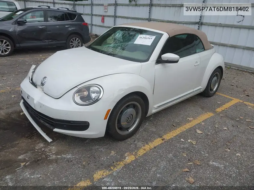 2013 VOLKSWAGEN BEETLE VIN 3VW5P7AT6DM818402 — фото 2