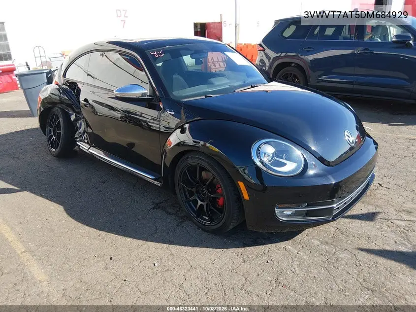 VOLKSWAGEN BEETLE 2013, VIN 3VWVT7AT5DM684929