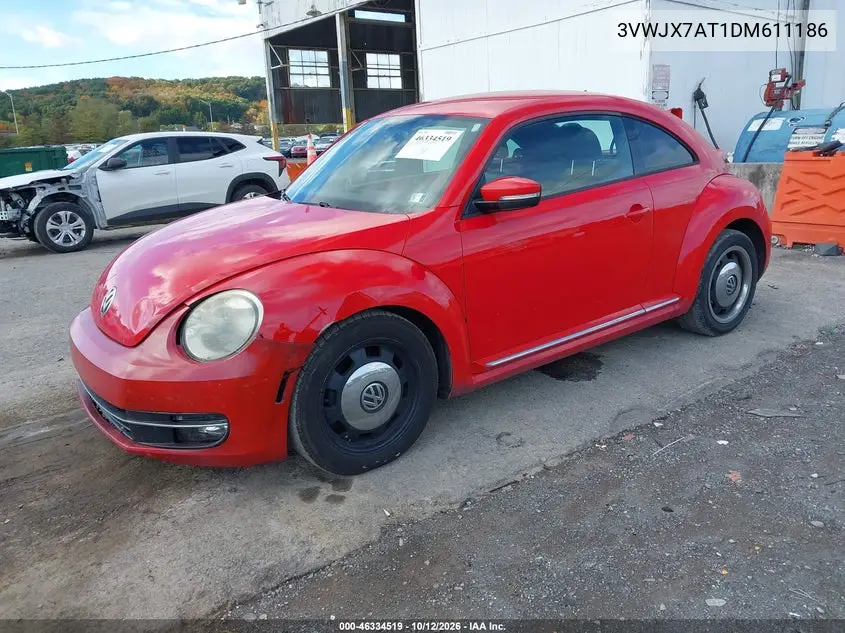 2013 VOLKSWAGEN BEETLE VIN 3VWJX7AT1DM611186 — фото 2