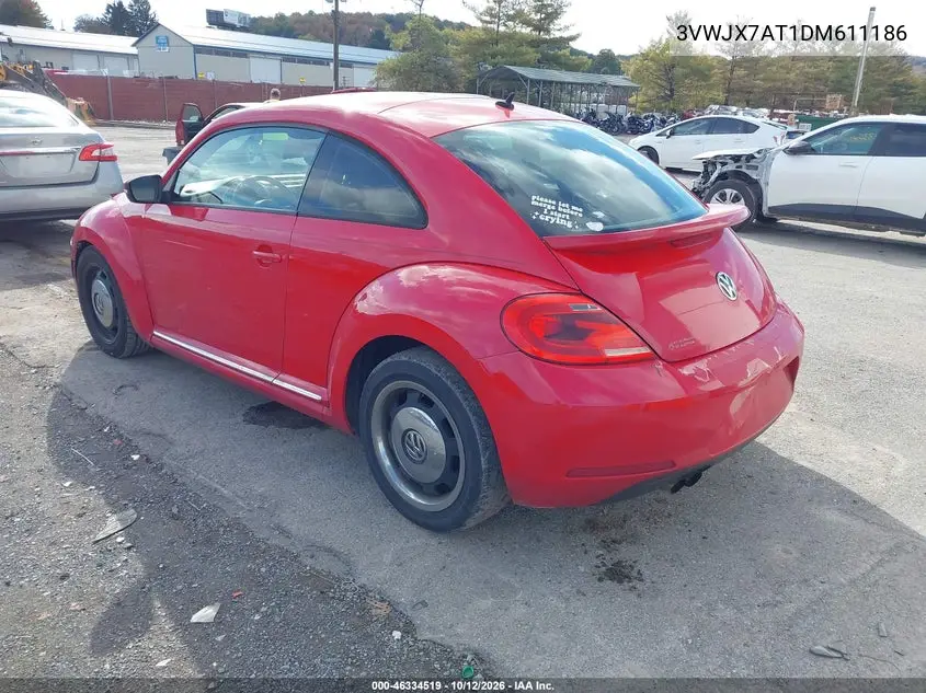 2013 VOLKSWAGEN BEETLE VIN 3VWJX7AT1DM611186 — фото 3