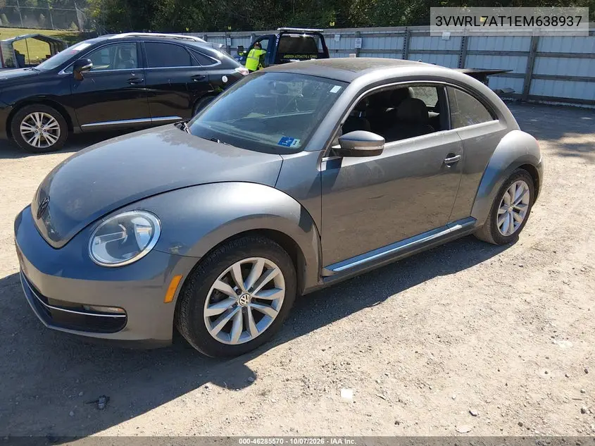 2014 VOLKSWAGEN BEETLE VIN 3VWRL7AT1EM638937 — фото 2