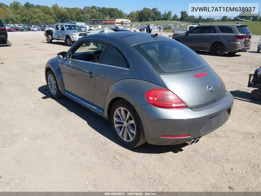2014 VOLKSWAGEN BEETLE VIN 3VWRL7AT1EM638937 — фото 3