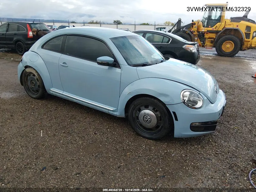 VOLKSWAGEN BEETLE 2014, VIN 3VWHX7AT3EM632329
