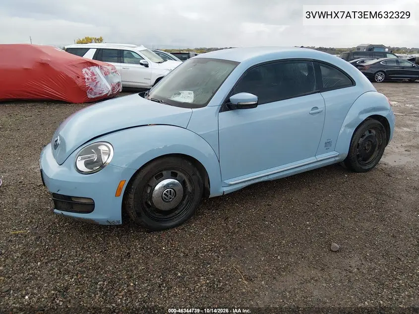 2014 VOLKSWAGEN BEETLE VIN 3VWHX7AT3EM632329 — фото 2