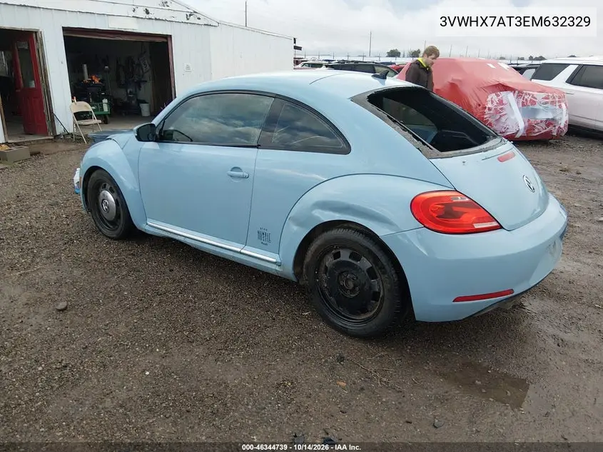 2014 VOLKSWAGEN BEETLE VIN 3VWHX7AT3EM632329 — фото 3