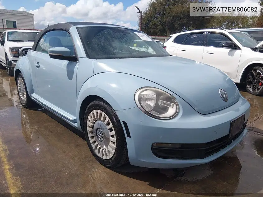 VOLKSWAGEN BEETLE 2014, VIN 3VW5P7AT7EM806082