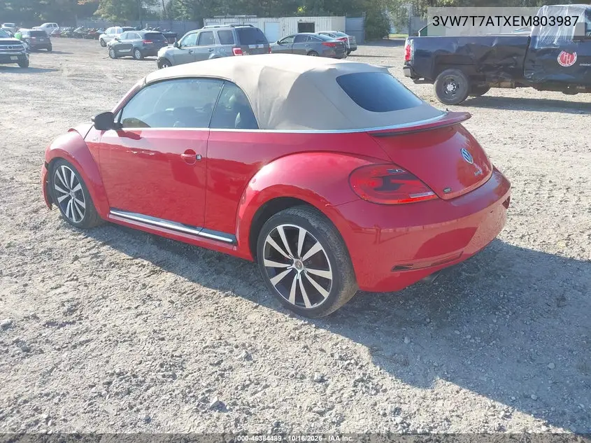 2014 VOLKSWAGEN BEETLE VIN 3VW7T7ATXEM803987 — фото 3