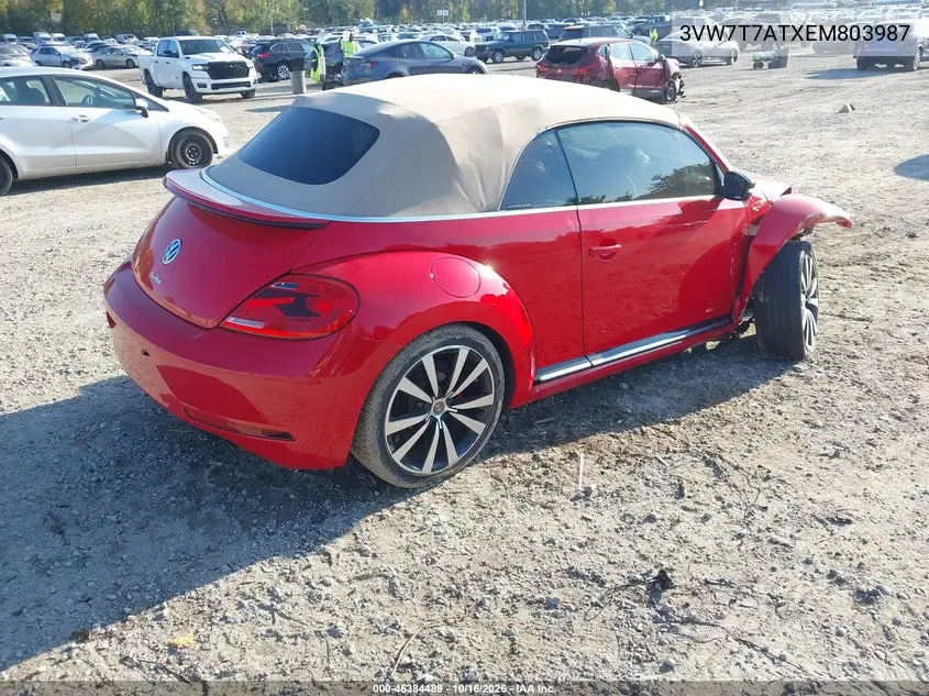 2014 VOLKSWAGEN BEETLE VIN 3VW7T7ATXEM803987 — фото 4