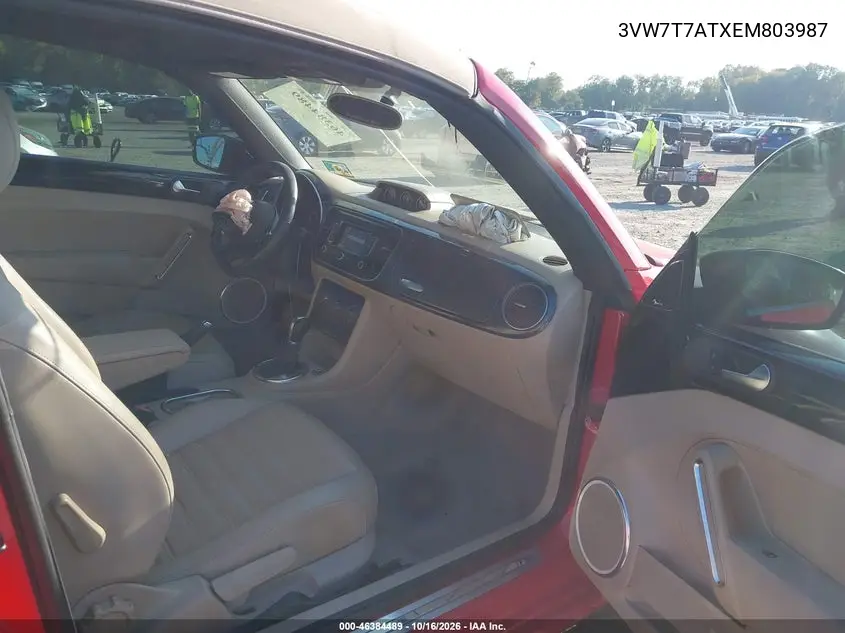 2014 VOLKSWAGEN BEETLE VIN 3VW7T7ATXEM803987 — фото 5