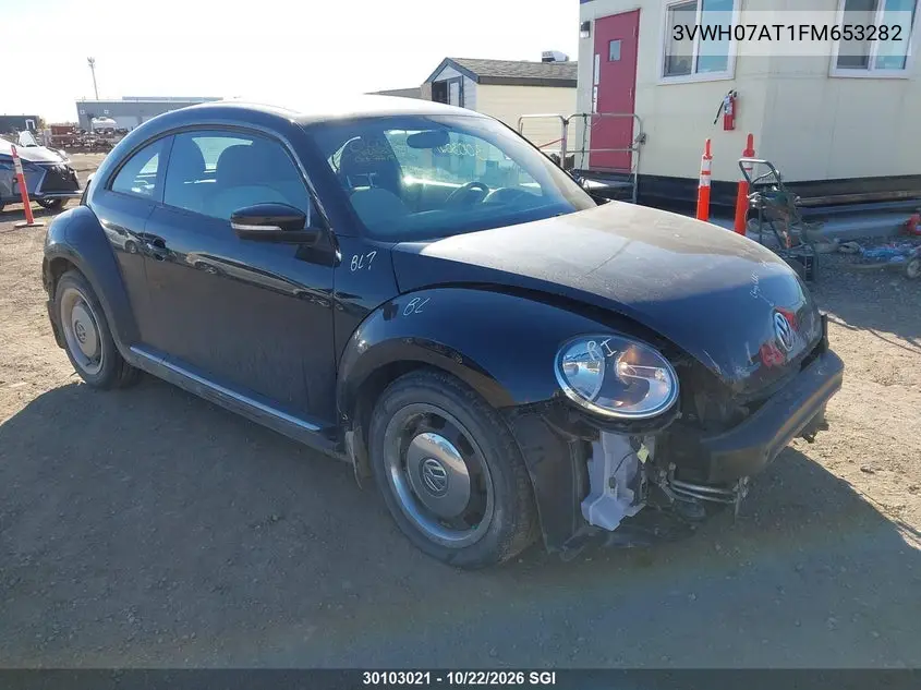 VOLKSWAGEN BEETLE 2015, VIN 3VWH07AT1FM653282